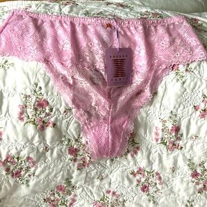Savage X Fenty pink lace. 2x new  with tags.